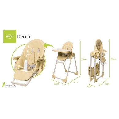 Стульчик для кормления 4Baby DECCO Camel 15