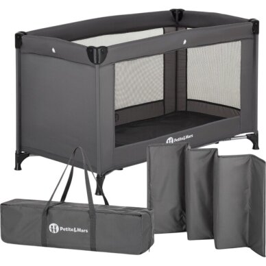 Кровать-манеж Petite&Mars KOOT LITE Dark Grey