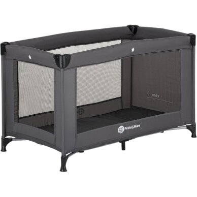 Maniežas-lovytė Petite&Mars KOOT LITE Dark Grey 1 Maniežas-lovytė Petite&Mars KOOT LITE Dark Grey 1
