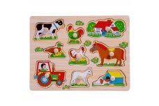 Wooden educational puzzle Pmily Play FARM
