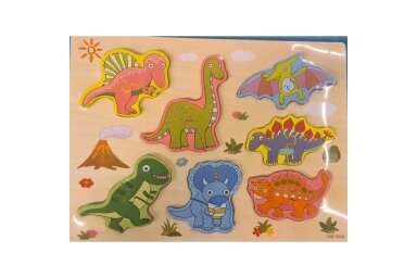 Wooden educational puzzle DINOSAURS