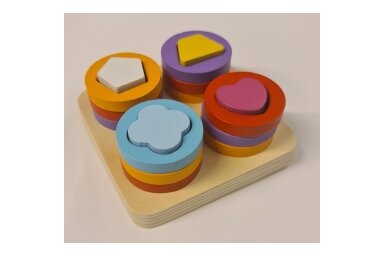 Wooden Montessori Shape Sorter COLORS AND SHAPES Wooden Montessori Shape Sorter COLORS AND SHAPES