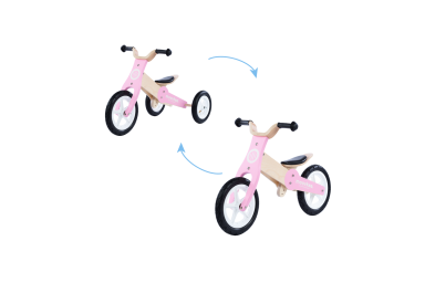 Balance bike 2in1 MOOVKEE JANE Natural Wood/Sweet Pink Balance bike 2in1 MOOVKEE JANE Natural Wood/Sweet Pink