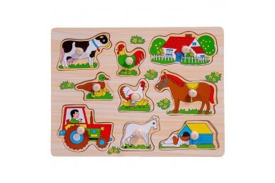 Wooden educational puzzle Pmily Play FARM Wooden educational puzzle Pmily Play FARM