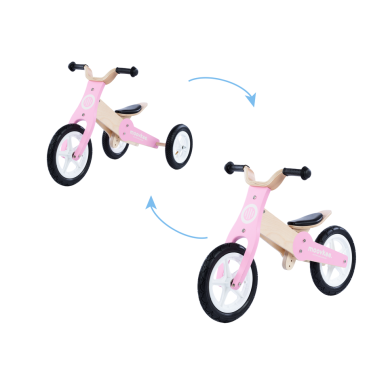 Балансовый велосипед 2in1  MOOVKEE JANE  Natural Wood/Sweet Pink