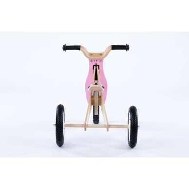 Балансовый велосипед 2in1  MOOVKEE JANE  Natural Wood/Sweet Pink 3