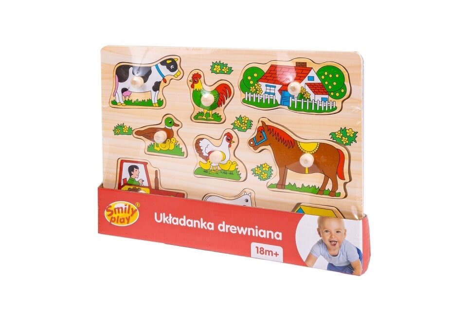 Wooden educational puzzle Pmily Play FARM 1