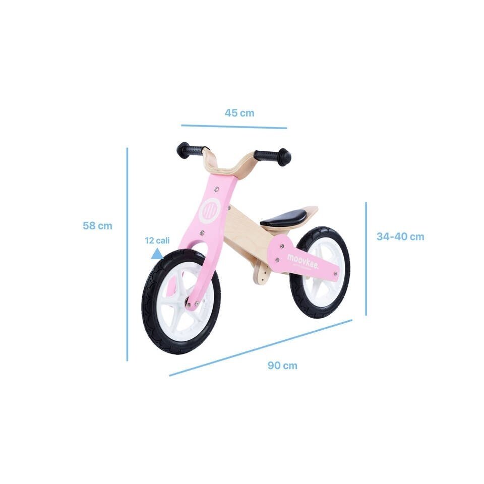 Балансовый велосипед 2in1  MOOVKEE JANE  Natural Wood/Sweet Pink 9