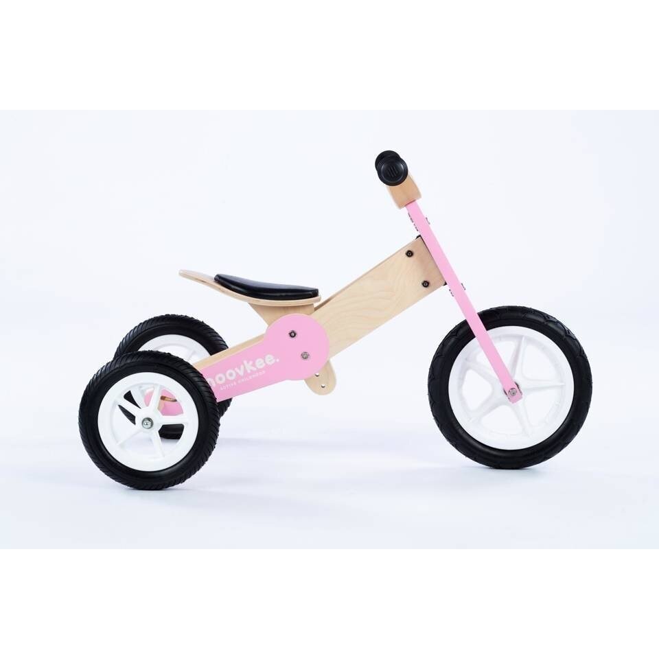 Балансовый велосипед 2in1  MOOVKEE JANE  Natural Wood/Sweet Pink 1