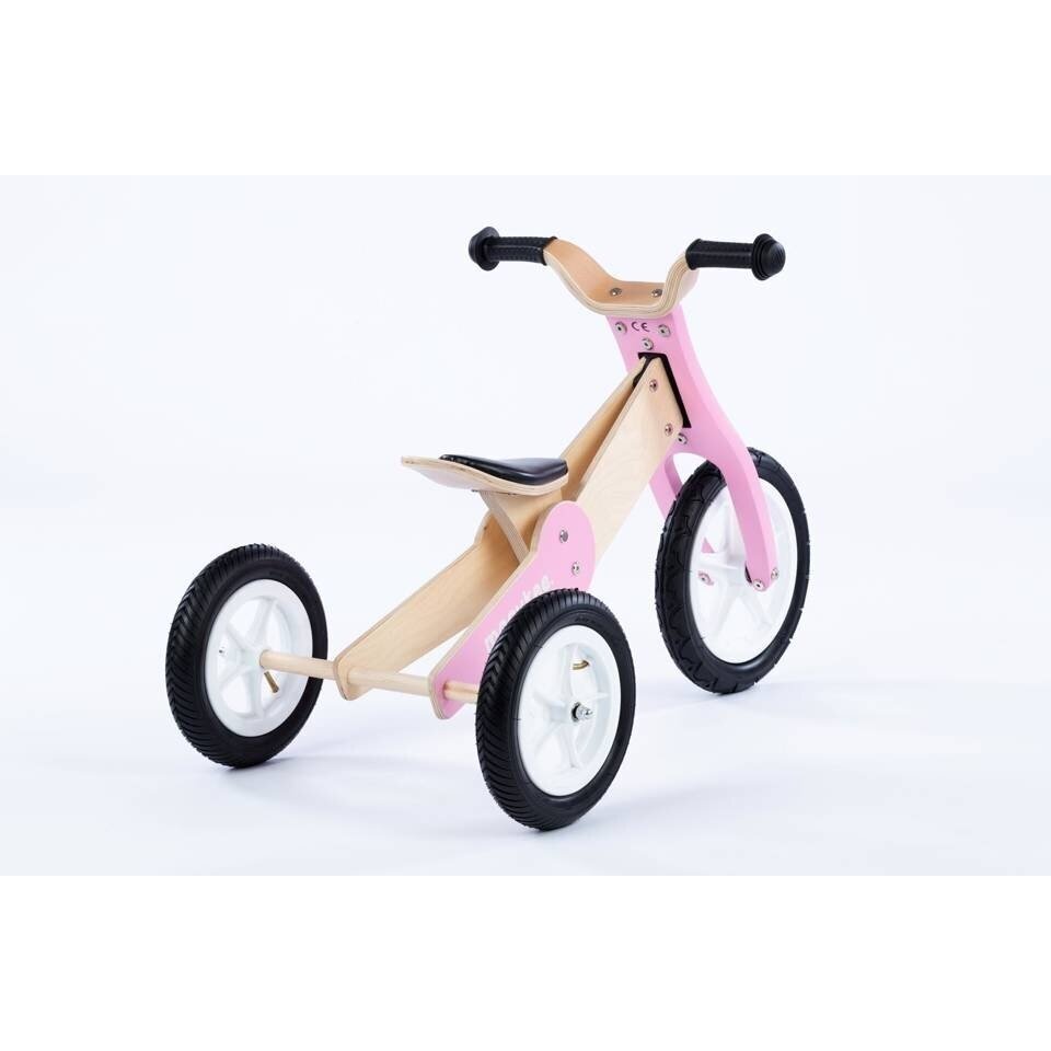 Балансовый велосипед 2in1  MOOVKEE JANE  Natural Wood/Sweet Pink 4