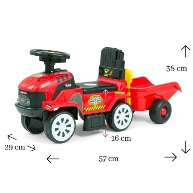 Milly Mally TRAKTORIUKAS Rolly Plus Red 2