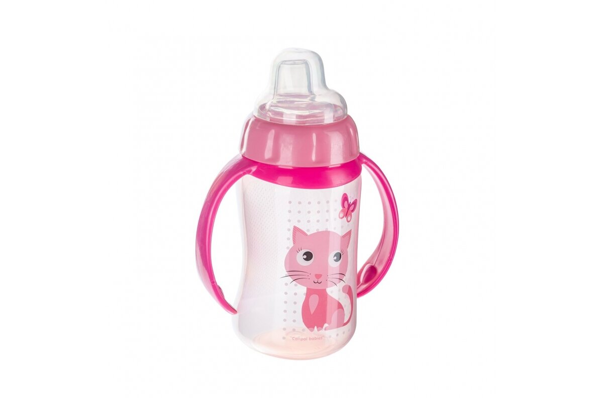 Training Cup Silicon Spout CUTE ANIMALS 56/512 Pink 1