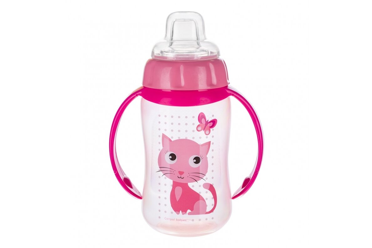 Training Cup Silicon Spout CUTE ANIMALS 56/512 Pink