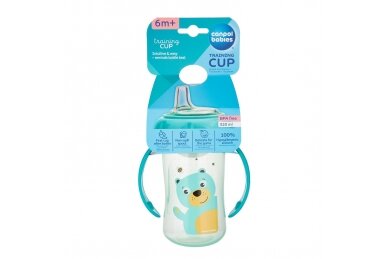 Training Cup Silicon Spout Canpol CUTE ANIMALS 56/512 Turquoise 2