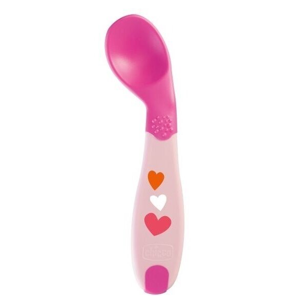 ⭐Mokomasis lenktas šaukštelis Chicco BABY'S FIRST SPOON ⭐Mokomasis lenktas šaukštelis Chicco BABY'S FIRST SPOON