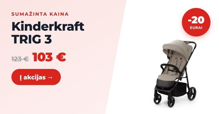 Akcija – vežimėlis Kinderkraft TRIG 3