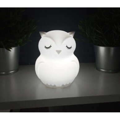 Naktinė silikoninė lempa OWL 4