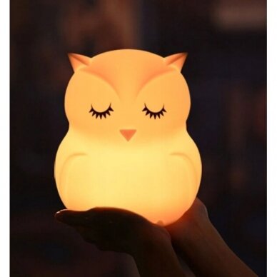 Naktinė silikoninė lempa OWL 1