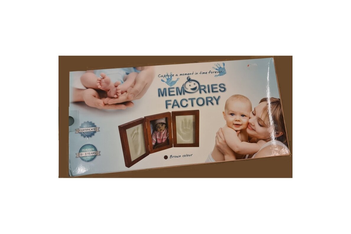 Photo frame with baby imprint MEMORIES FACTORY, Brown 1 Photo frame with baby imprint MEMORIES FACTORY, Brown 1