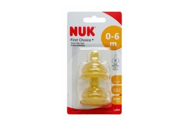 NUK® First Choice+ Wide Latex Teat  0-6, S