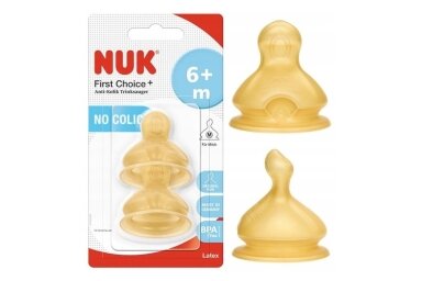 NUK® First Choice+ Wide Latex Teat 6+ m, M