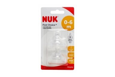 NUK® First Choice+ Wide Silicone Teat  0-6 M
