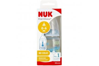 NUK Baby Bottle First Choice+, 150 ml NO COLIC, 0-6 m NUK Baby Bottle First Choice+, 150 ml NO COLIC, 0-6 m