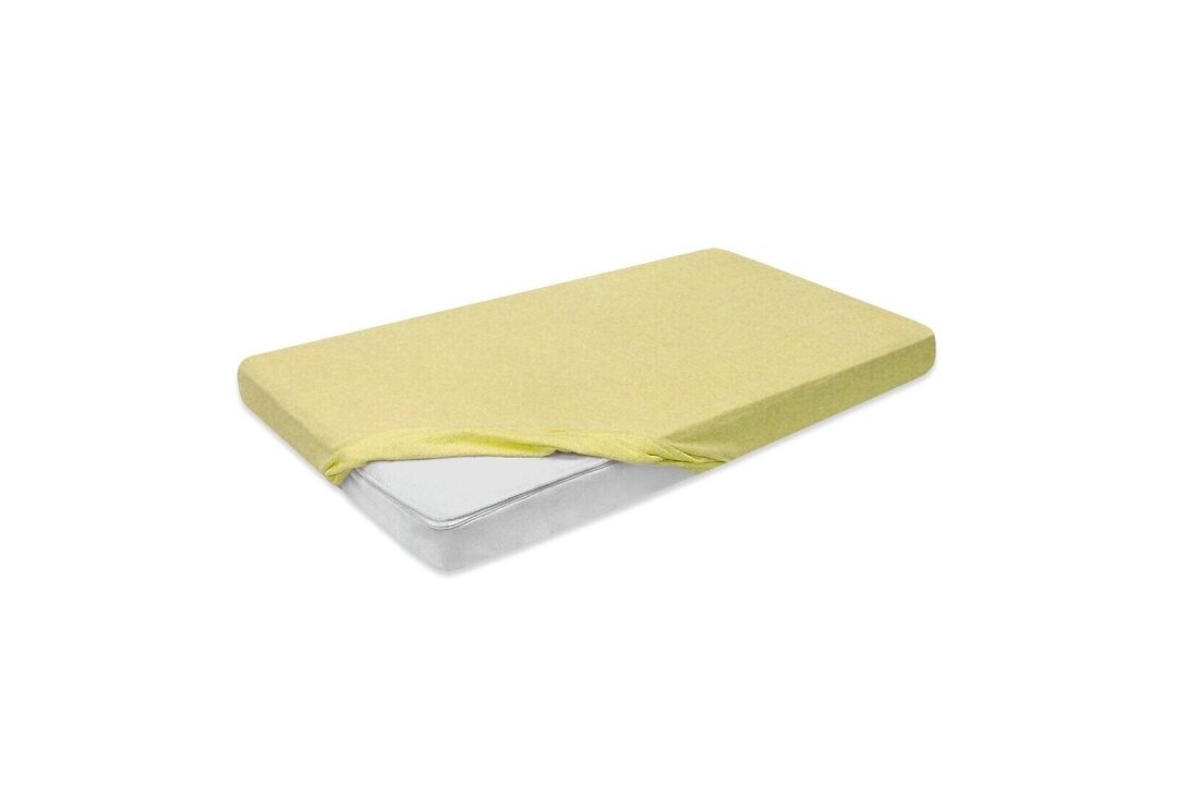 Jersey fitted sheet with elastic band 60 Yellow