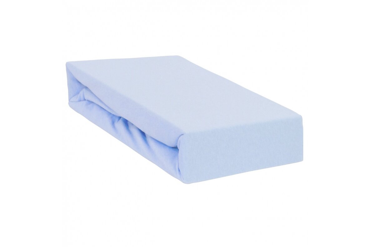 Jersey fitted sheet with elastic band 60 Blue