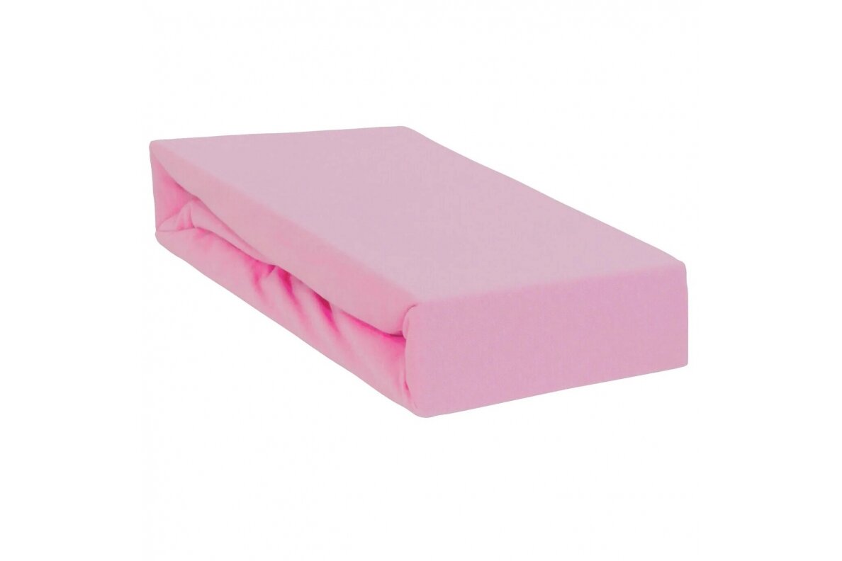 Jersey fitted sheet with elastic band 60 Pink