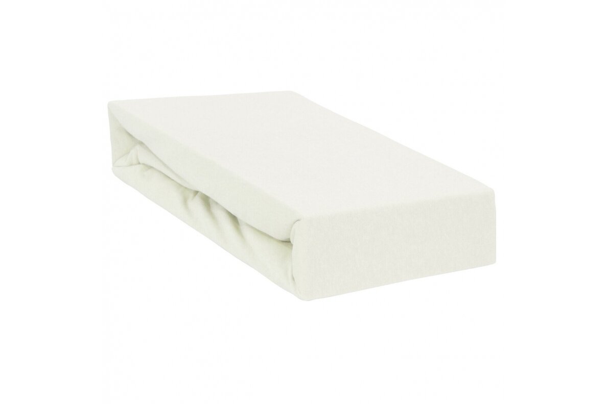 Jersey fitted sheet with elastic band 60 White