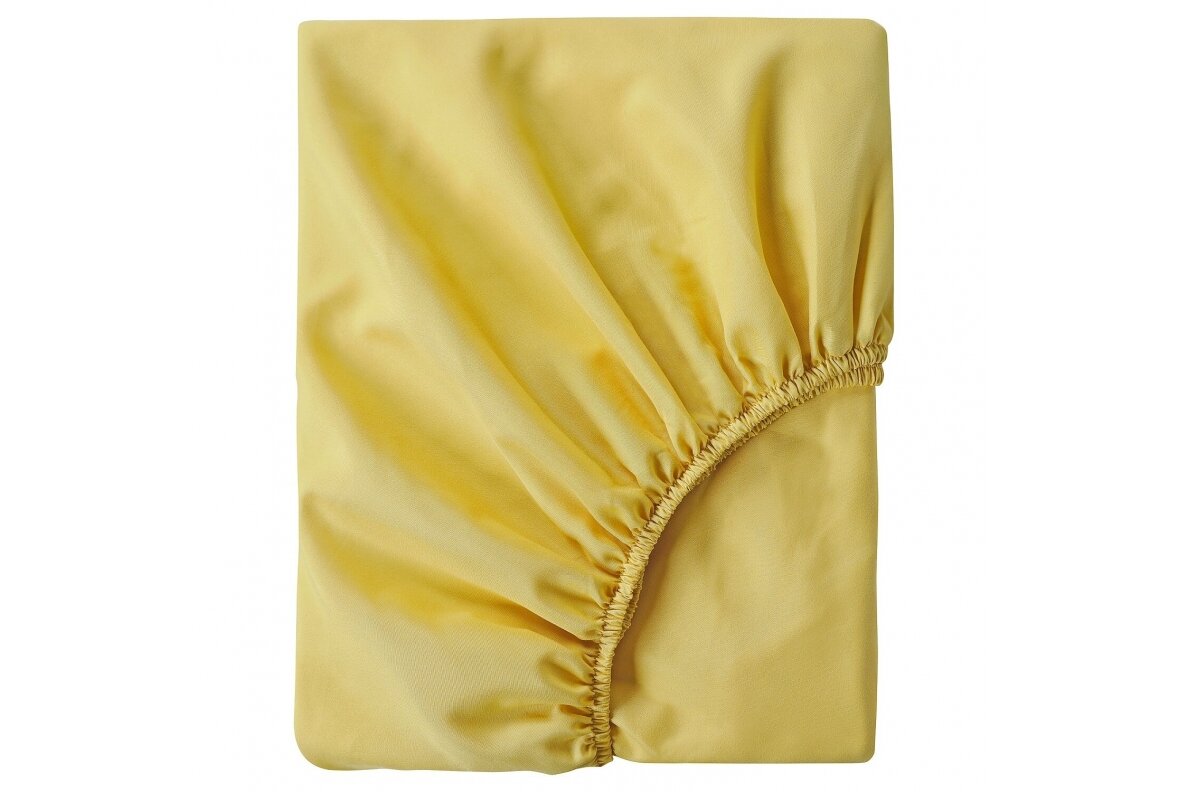 Jersey fitted sheet with elastic band 60 Yellow 1