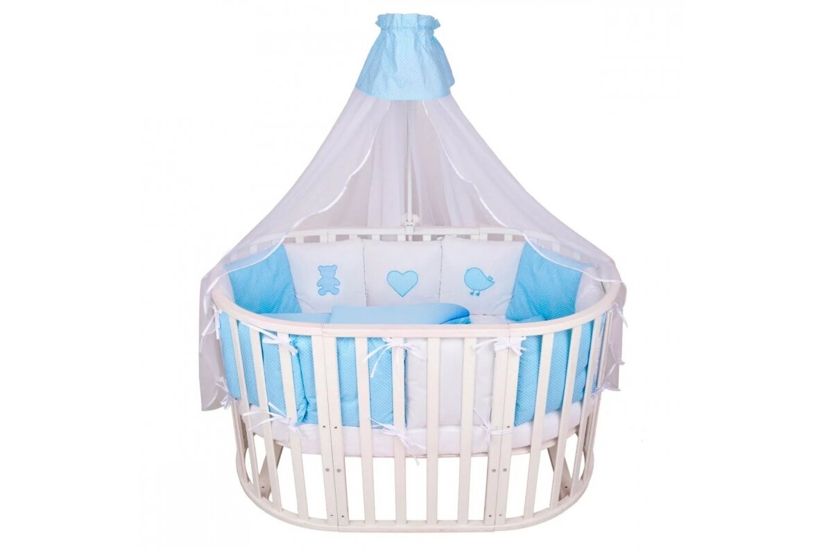 Bedding 7 pieces Amarobaby KROCHA Blue Bedding 7 pieces Amarobaby KROCHA Blue