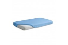 Waterproof & breathable fitted sheet  JERSEY Blue-80