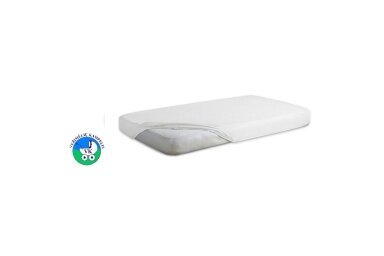 Waterproof & breathable fitted sheet JERSEY 40/90, White Waterproof & breathable fitted sheet JERSEY 40/90, White