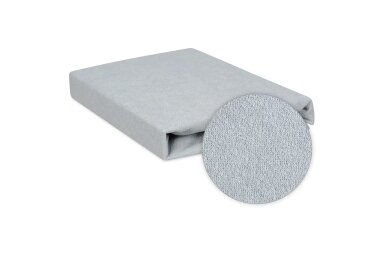 Waterproof & breathable fitted sheet Frotte 60 Grey Waterproof & breathable fitted sheet Frotte 60 Grey