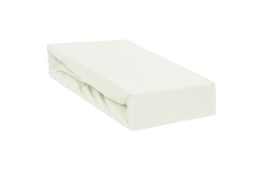 Jersey fitted sheet with elastic band 60 White