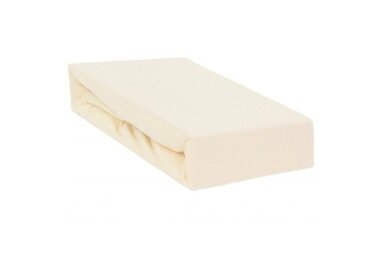 Jersey fitted sheet with elastic band 70 Ecru