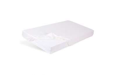 Jersey fitted sheet with elastic band 60 White