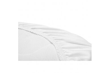 Jersey fitted sheet with elastic band 60 White 1