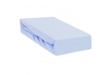 Jersey fitted sheet with elastic band 60 Blue Jersey fitted sheet with elastic band 60 Blue