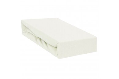 Jersey fitted sheet with elastic band 60 White
