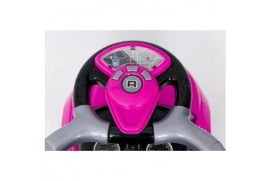 Ride-On Car with Push Bar 614R Pink 9