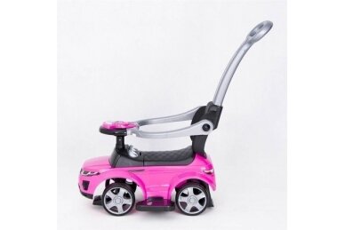 Ride-On Car with Push Bar 614R Pink 2