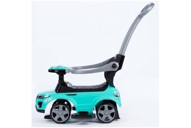 Ride-On Car with Push Bar 614R Turquoise 11