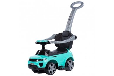 Ride-On Car with Push Bar 614R Turquoise