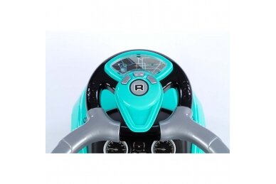 Ride-On Car with Push Bar 614R Turquoise 5
