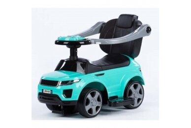 Ride-On Car with Push Bar 614R Turquoise 7