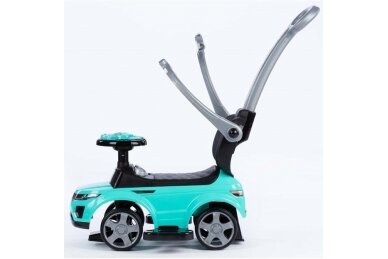 Ride-On Car with Push Bar 614R Turquoise 9