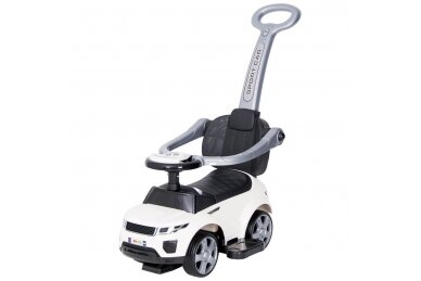 Ride-On Car with Push Bar 614R White